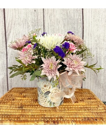 Rose Bud Mug Flower Arrangement