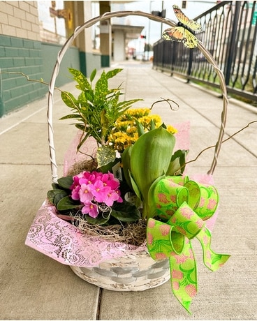 Basket of Blooms Flower Arrangement