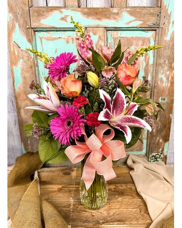 Pink Sorbet Sunrise Flower Arrangement