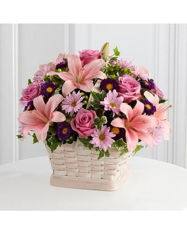 The Loving Sympathy™ Basket Flower Arrangement