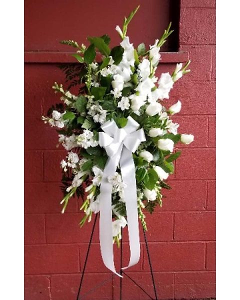 Classic White Funeral Spray Classic White Funeral Spray