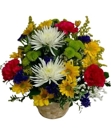 FJ Basket of Mixed Spring Flowers