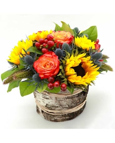 Sunflowers & Thistle Flower Arrangement