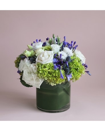 Hello Blue Eyes Flower Arrangement