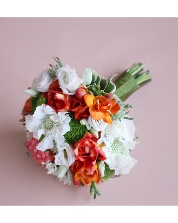 Nosegay in White & Orange Bouquet