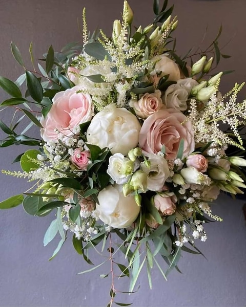 Pink White Bridal Bouquet in Philadelphia PA Rose Velt Florist