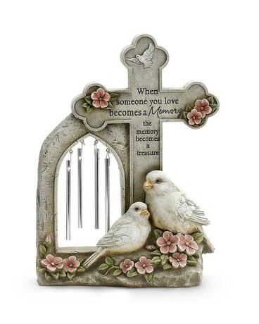 Cross with Wind Chimes and Doves Gifts