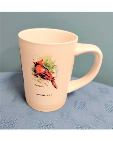 Mug - Dean Crouser Cardinal Latte Mug - Bone Gifts