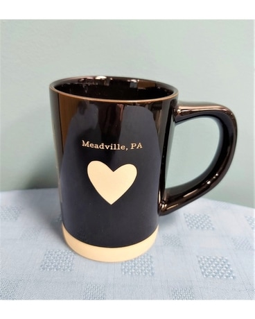 Mug - Meadville PA Love Latte Mug Black Gifts