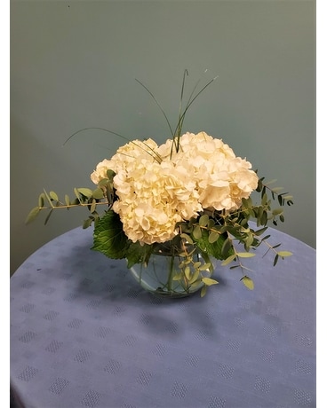 Loeffler's Hydrangea 4 in Bubble Bowl Flower Arrangement