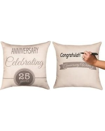 Pillow - 25th Anniversary Flower Arrangement