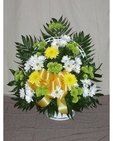 Sympathy Funeral Basket - 2 Flower Arrangement