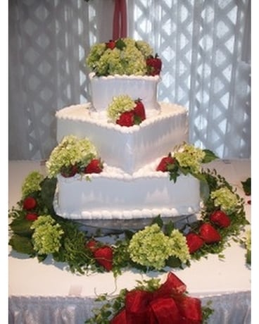 Cake - 2 Flower Arrangement