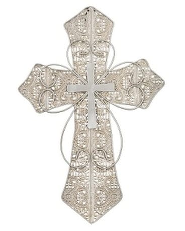Cross - Lace 2 Flower Arrangement