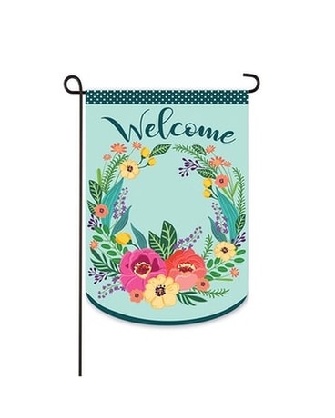 Flag - 3 Spring Floral Welcome Wreath Gifts