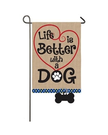 Flag - Pet 1 Life is better with a dog Gifts