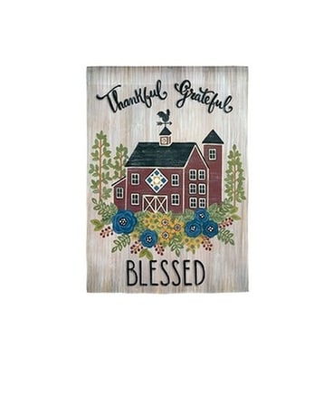 Flag - Thankful Grateful Blessed Home Flower Arrangement