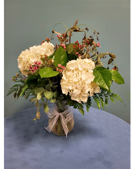 Loeffler's Flowers Hydrangea 3 Vase Flower Arrangement