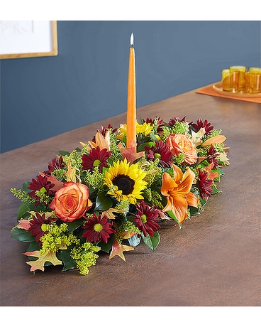 Fields of Europe For Fall Centerpiece Flower Arrangement