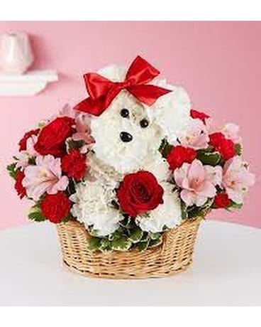 Puppy Love Flower Arrangement