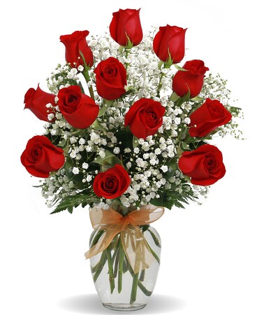 Dozen Roses Arranged Flower Arrangement