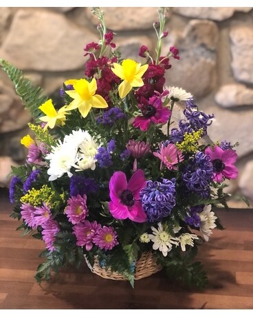 Stylish Spring Basket Arrangement