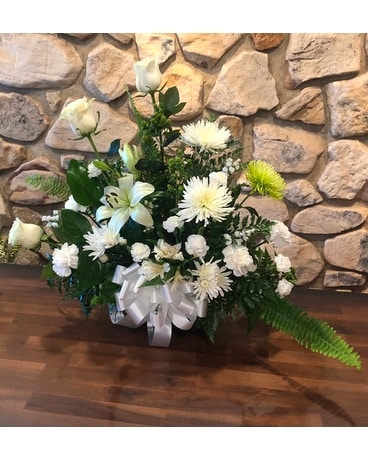 With Sympathy Basket Arrangement