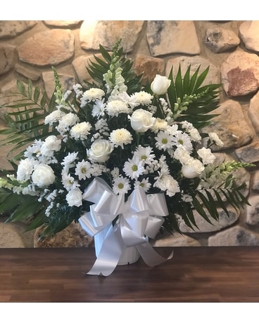 Elegant white Funeral Arrangement