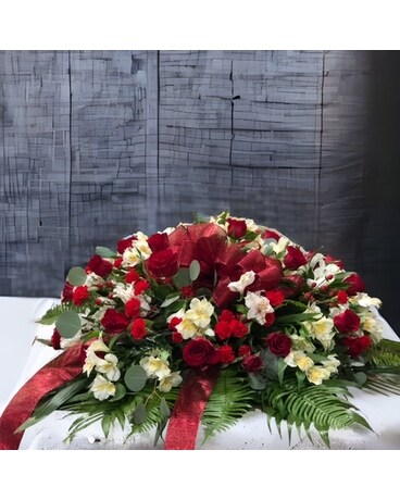 J4 Funeral Casket Spray Flowers