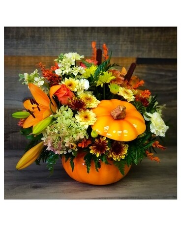 Pumpkin Spice Flower Arrangement