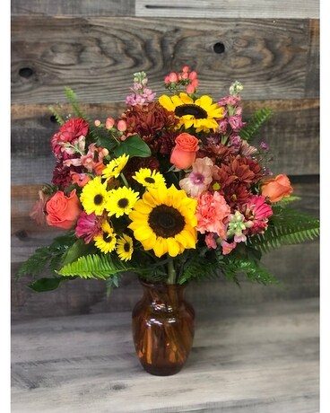 Autum Leaves Flower Arrangement
