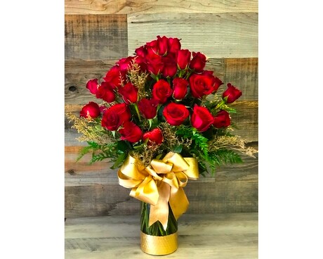 50th Anniversary, 50 Red Roses Flower Arrangement