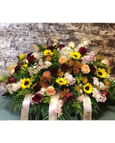 S4 Funeral Casket Spray Flowers