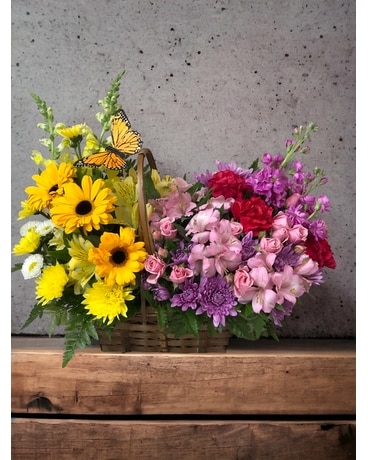 Butterfly Garden Flower Arrangement