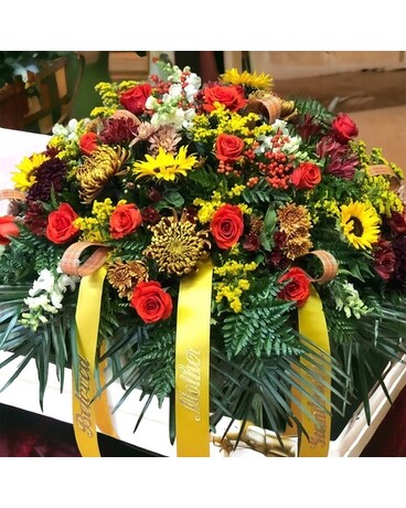 Q4 Funeral Casket Spray Flowers