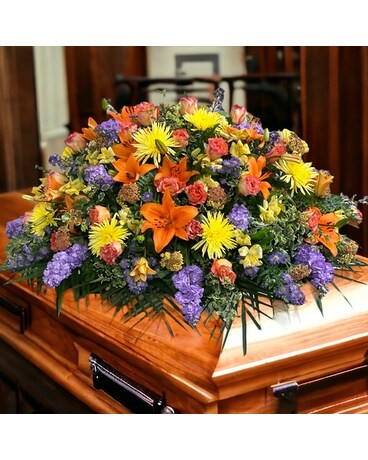 MM14 Funeral Casket Spray Flowers