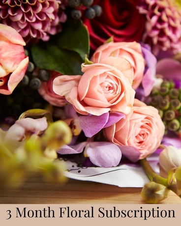 3 Month Floral Subscription Flower Arrangement