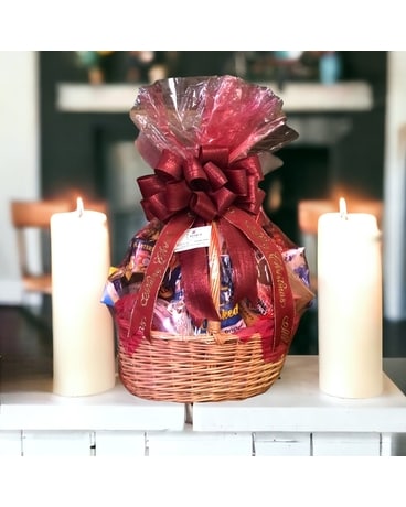 Grand Snack & Gourmet Basket Flower Arrangement