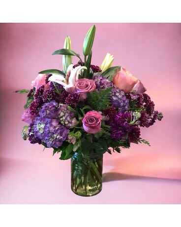 Purple Paradise Basket Arrangement