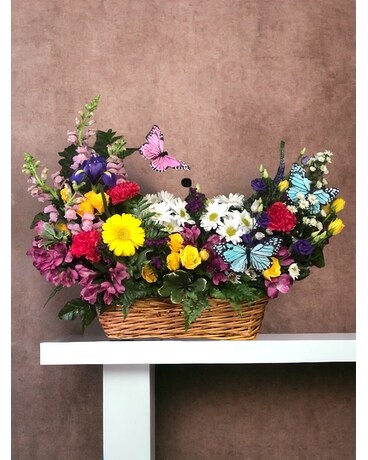 Garden Meadow Basket Arrangement
