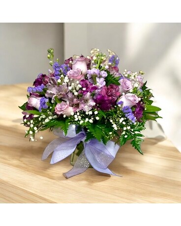 Lush N Lavender Basket Arrangement