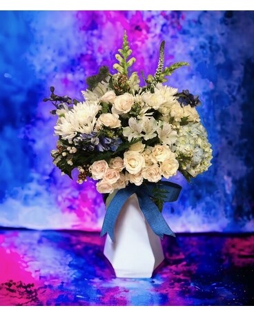 Blue Sky Birthday Basket Arrangement