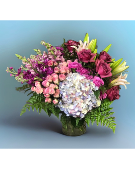 Purple Illusion Basket Arrangement