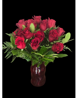12-Classic Dozen Roses Flower Arrangement