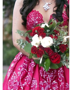 sachin and babi light blue dress Flowers for Red Prom Dress