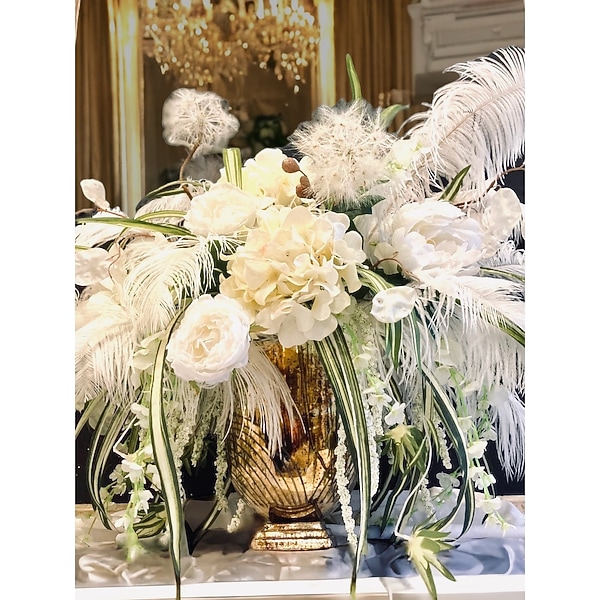 London‎ Designer Collection Natural Fibres White Flowers Feathers Beige Derby Taupe W White Feather Flowers Fascinator Hat Kentucky Derby  main image 2