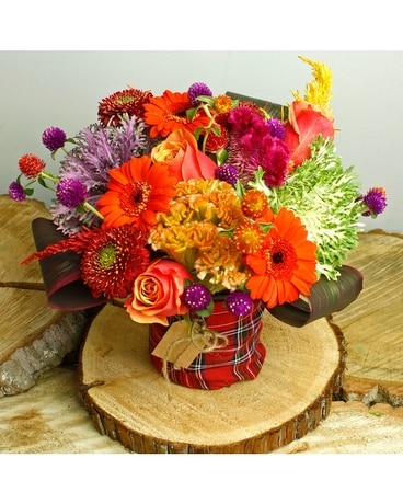 Plaid Shine Flower Arrangement