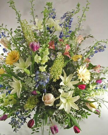 Sympathy Arrangement Colorful Mix Flower Arrangement