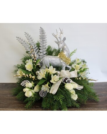 Holiday Reindeer Flower Arrangement