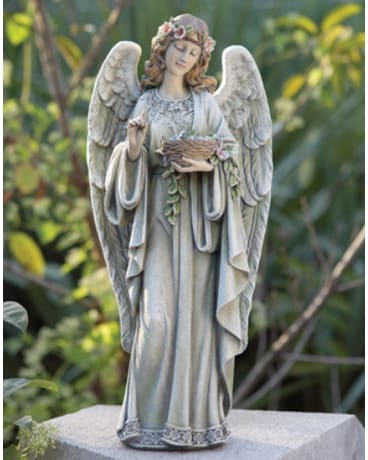 Angel With Bird's Nest Gifts
